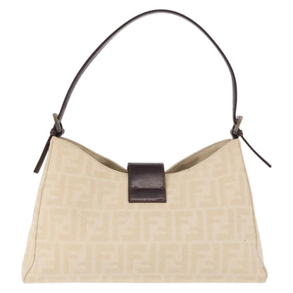 Fendi Beige Zucca Canvas Mamma Baguette