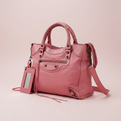 Balenciaga Pink City Motorcycle Bag