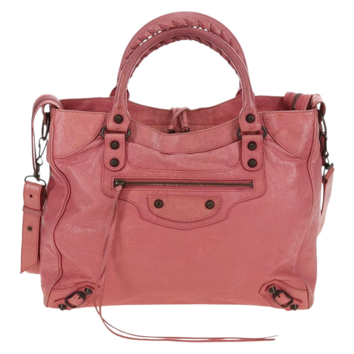 Balenciaga Pink City Motorcycle Bag