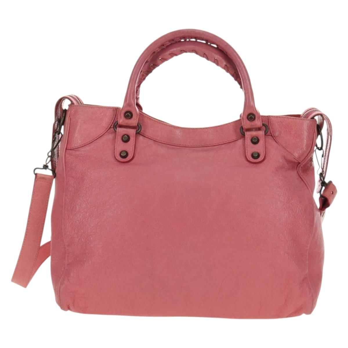 Balenciaga Pink City Motorcycle Bag