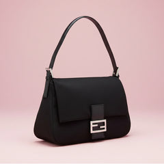 Fendi Black Neoprene Mamma Baguette