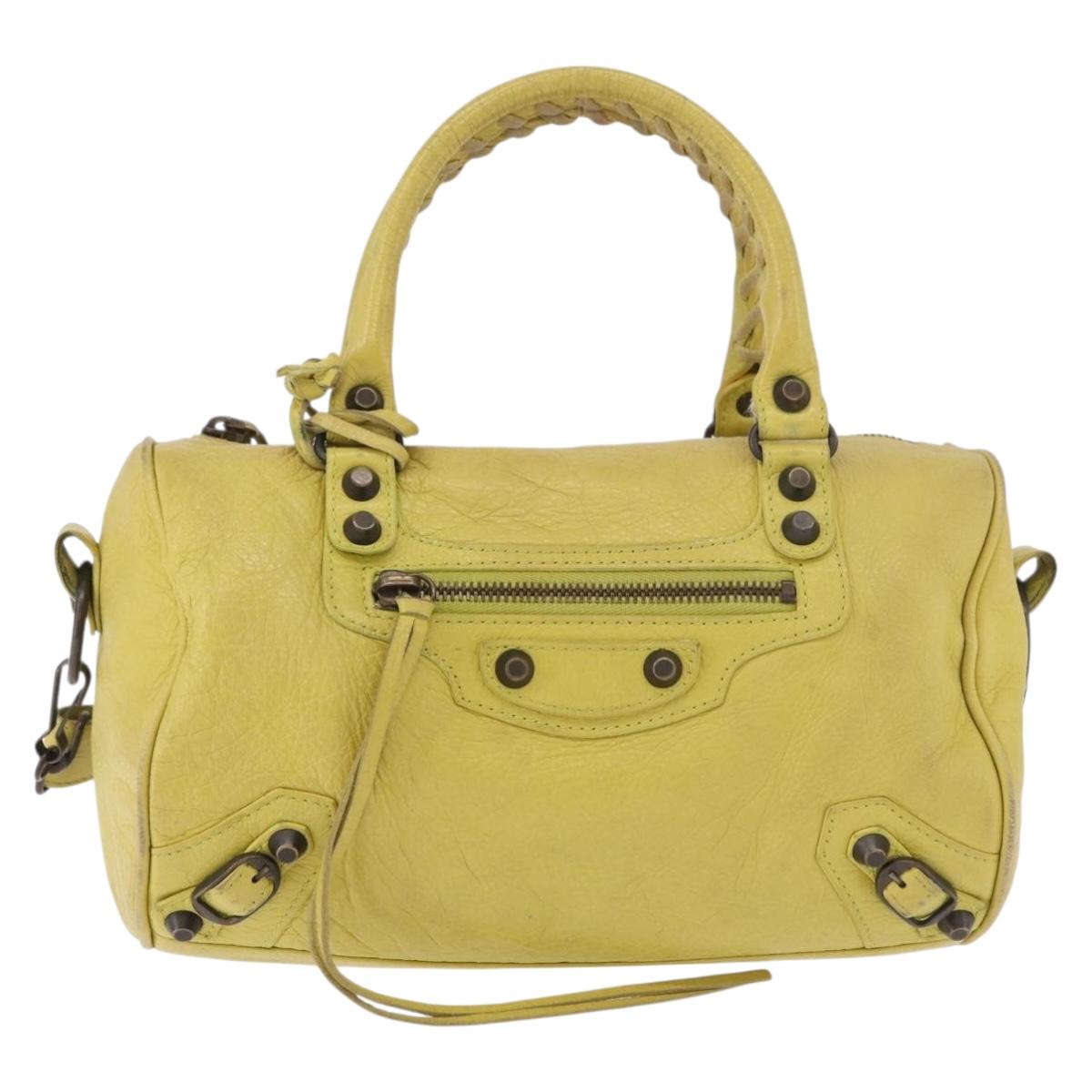 Balenciaga Yellow Classic City Leather Bag