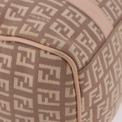 Fendi Pink Zucchino Canvas Forever Bauletto Mini Boston Bag
