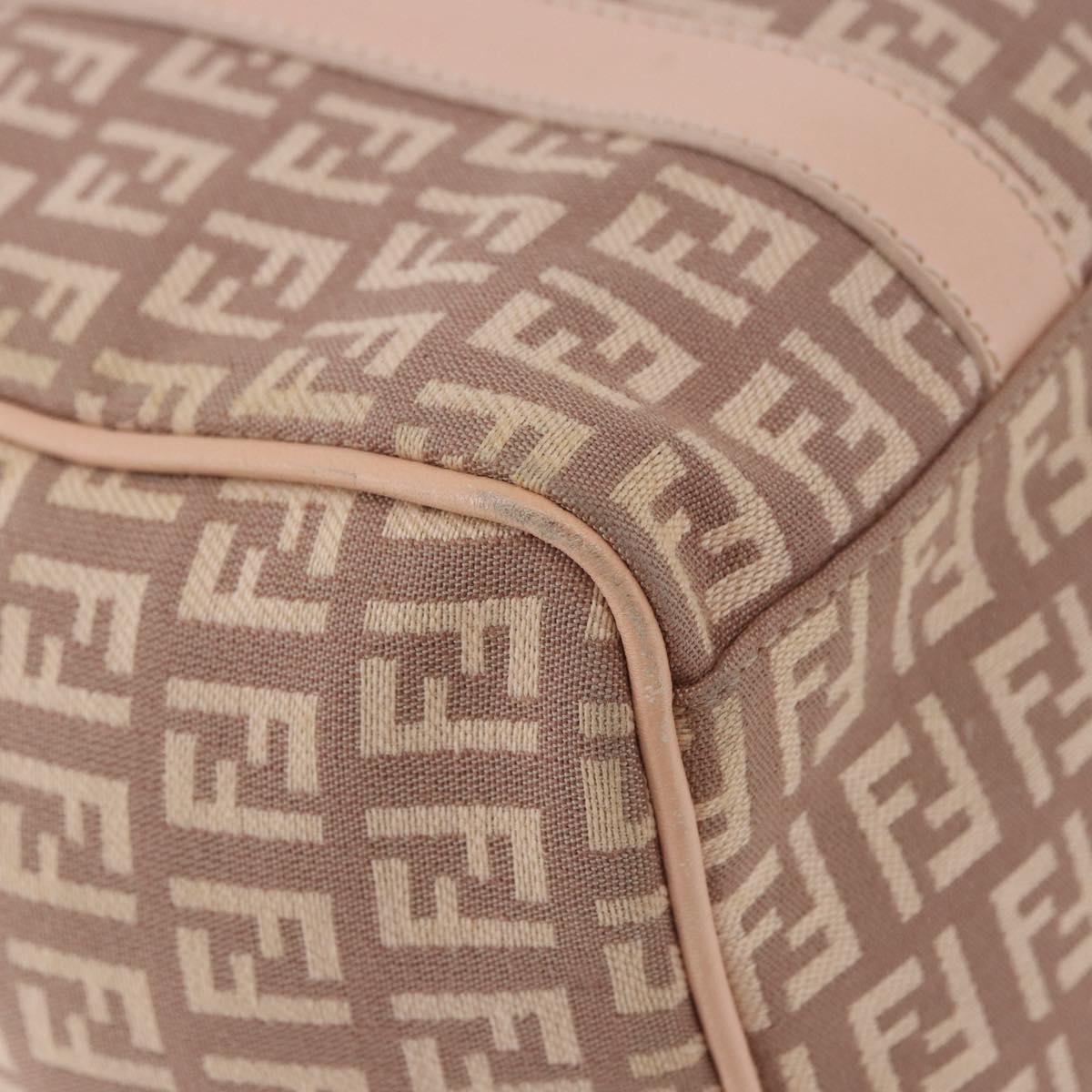 Fendi Pink Zucchino Canvas Forever Bauletto Mini Boston Bag