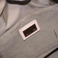 Fendi Pink Zucchino Canvas Forever Bauletto Mini Boston Bag