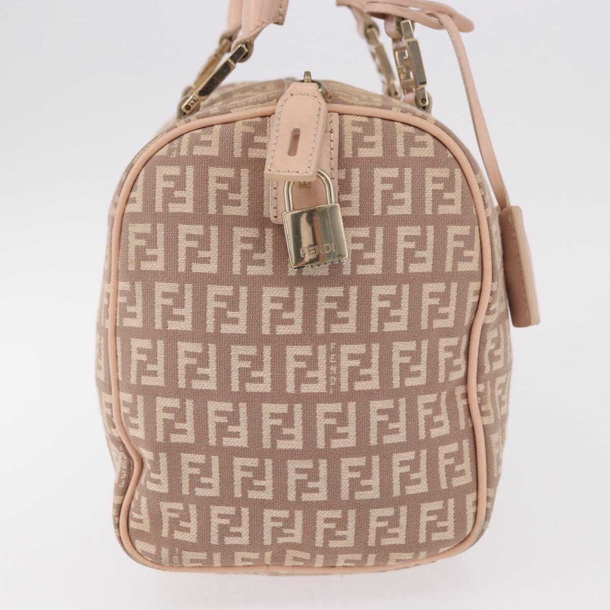 Fendi Pink Zucchino Canvas Forever Bauletto Mini Boston Bag