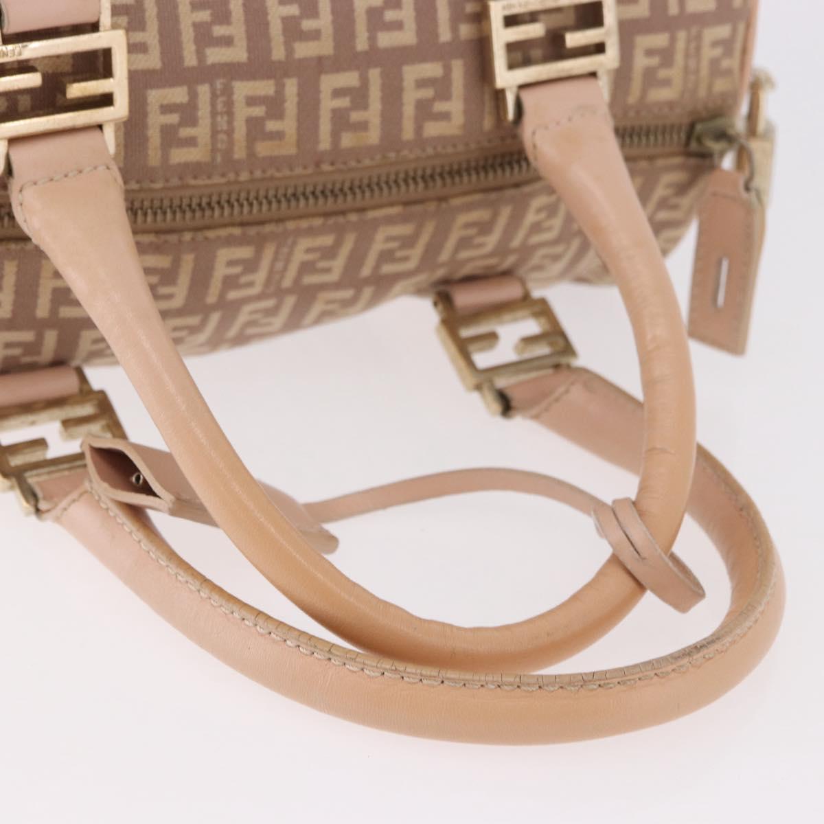 Fendi Pink Zucchino Canvas Forever Bauletto Mini Boston Bag