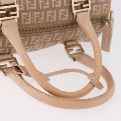 Fendi Pink Zucchino Canvas Forever Bauletto Mini Boston Bag