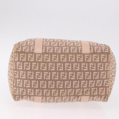 Fendi Pink Zucchino Canvas Forever Bauletto Mini Boston Bag