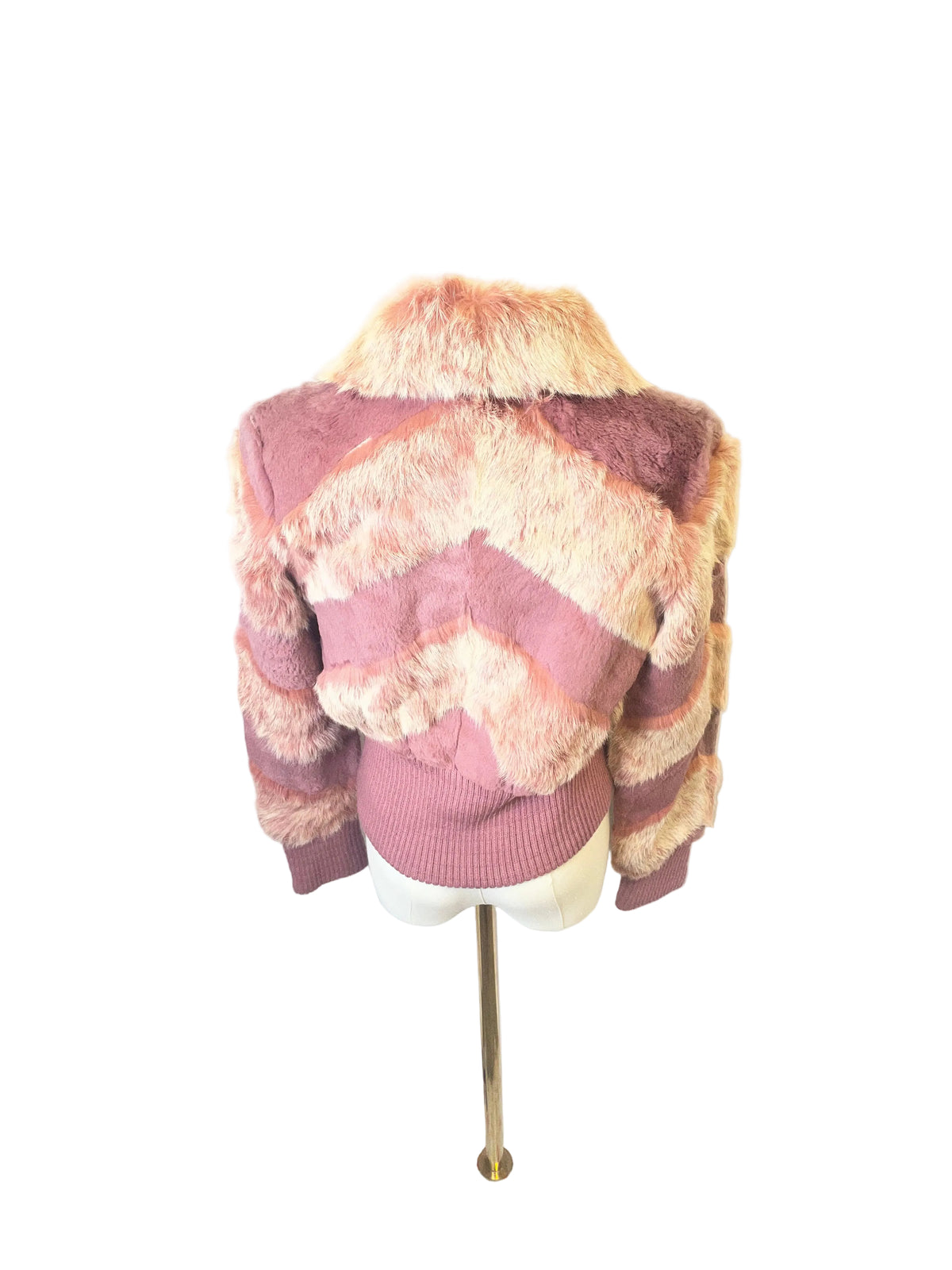 Pink fur jacket - back
