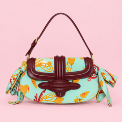 Christian Dior by John Galliano Paisley Canvas Shoulder Bag
