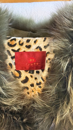 Olive Green Fur Trim Cropped Jacket with D-Ring Details Outerwear