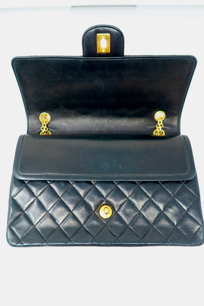 Chanel Classic Double Flap Black Matelassé Lambskin