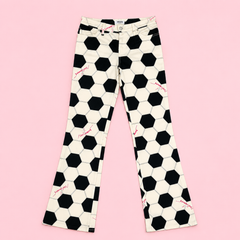 Rare Vintage 1990s Moschino Jeans Soccer Ball Print Pants