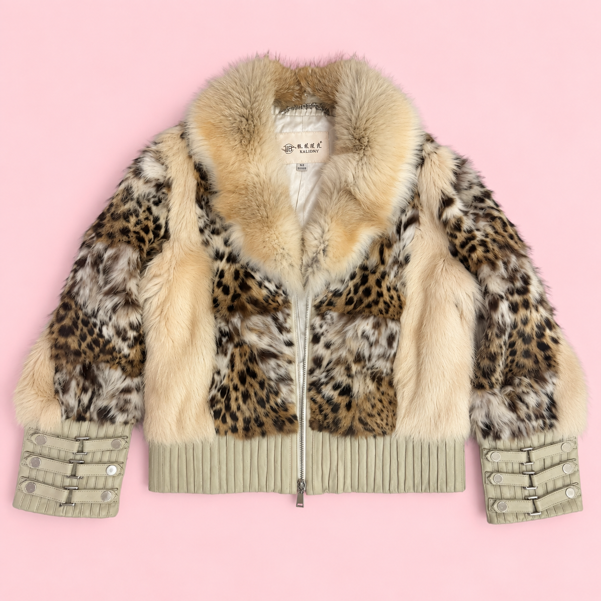 Vintage Animal Print Fur Jacket