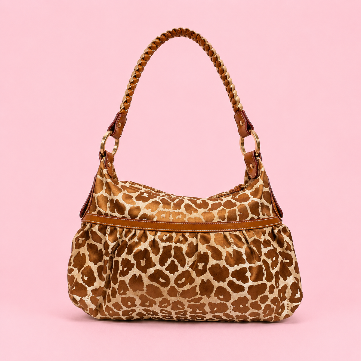Fendi Animal Print Chef Hobo Bag