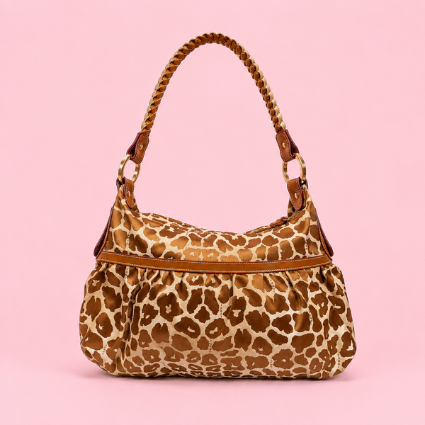 Fendi Animal Print Chef Hobo Bag
