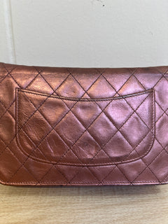 CHANEL Matelasse 2.25 Chain Wallet Shoulder Bag Leather Pink