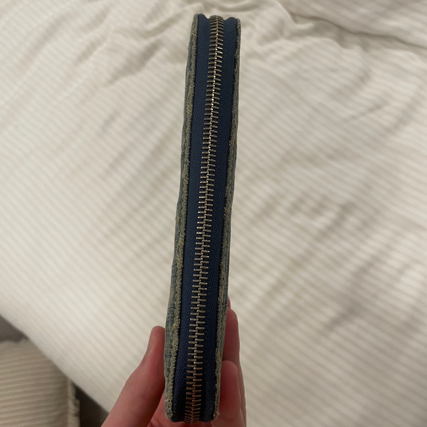 Louis Vuitton Blue Monogram Denim Zippy Wallet