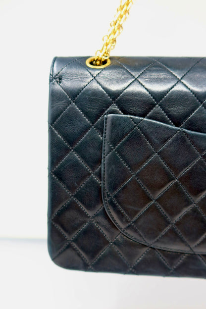 Chanel Classic Double Flap Black Matelassé Lambskin