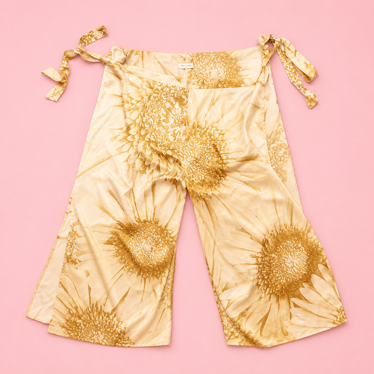 Roberto Cavalli Casa 100% Silk Chrysanthemum Print 2-Piece Convertible Set