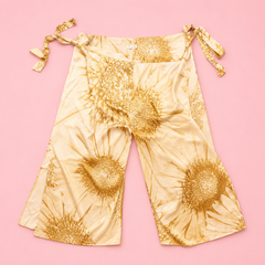 Roberto Cavalli Casa 100% Silk Chrysanthemum Print 2-Piece Convertible Set