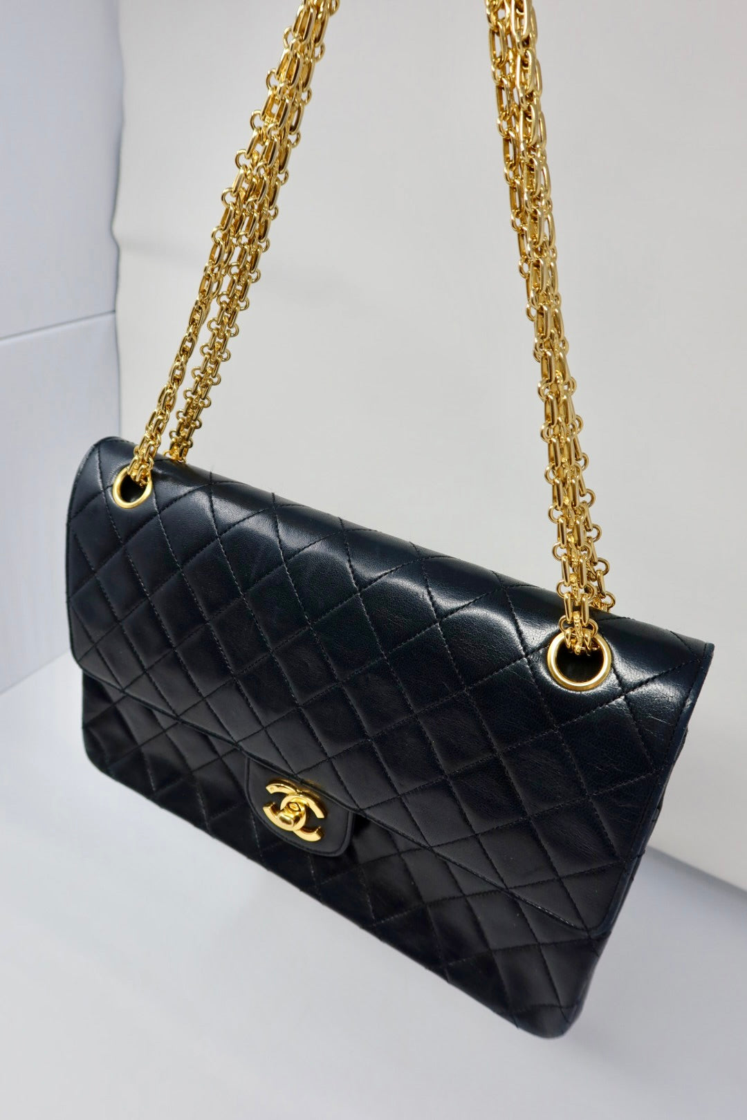 Chanel Classic Double Flap Black Matelassé Lambskin