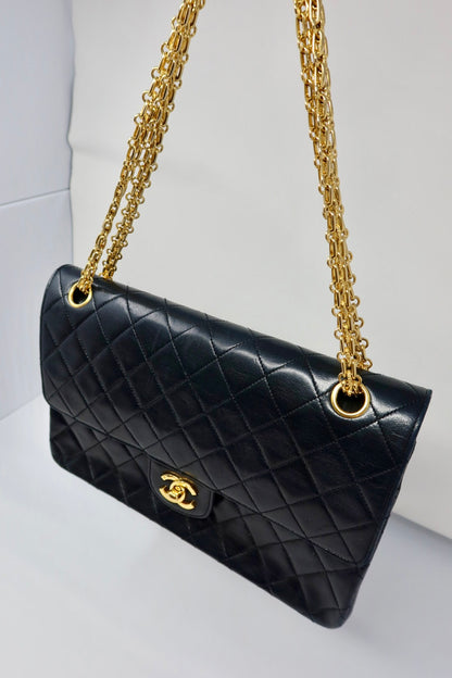 Chanel Classic Double Flap Black Matelassé Lambskin