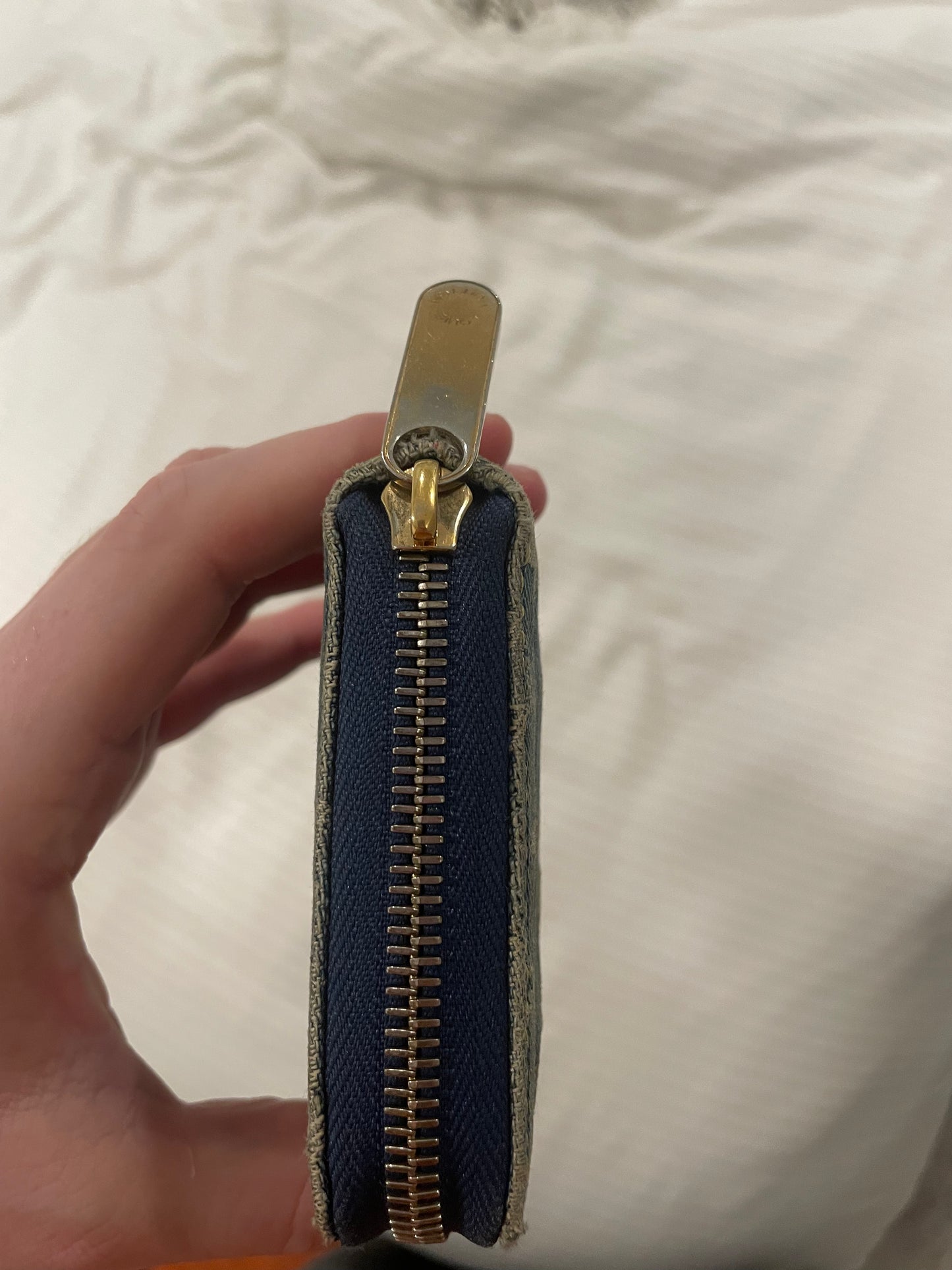 Louis Vuitton Blue Monogram Denim Zippy Wallet