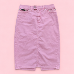 D&G Dolce & Gabbana Pink Denim Pencil Skirt