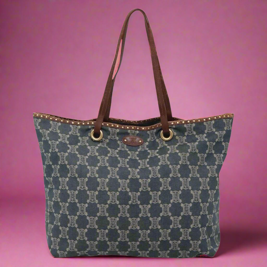 Celine Paris Macadam Denim Tote