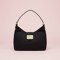 Fendi Navy Hobo Wave Buckle Detail