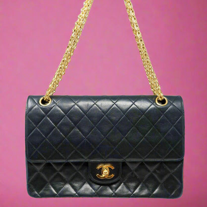 Chanel Classic Double Flap Black Matelassé Lambskin