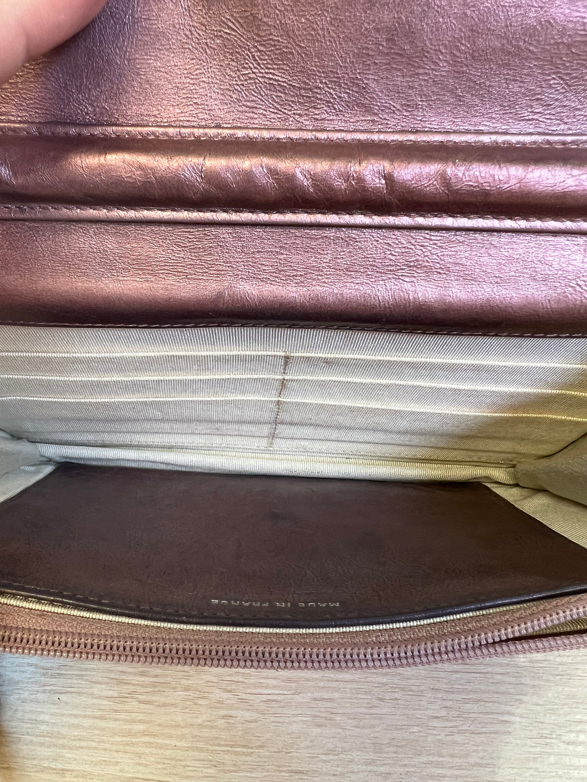 CHANEL Matelasse 2.25 Chain Wallet Shoulder Bag Leather Pink