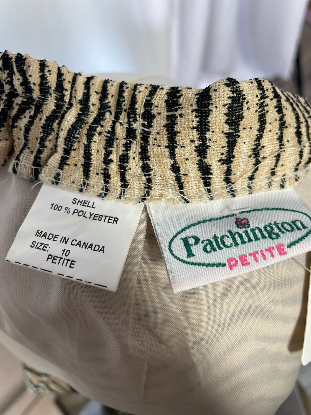 Vintage Zebra Print Pencil Skirt