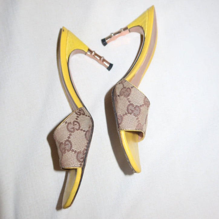 Yellow Gucci Heels