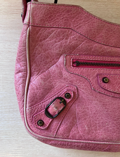 Balenciaga Pink Leather Classic Hip Crossbody Bag