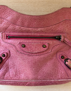 Balenciaga Pink Leather Classic Hip Crossbody Bag
