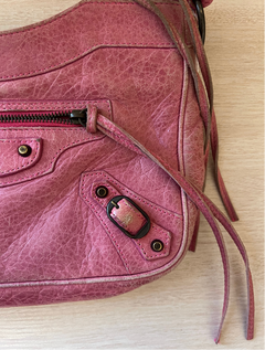 Balenciaga Pink Leather Classic Hip Crossbody Bag