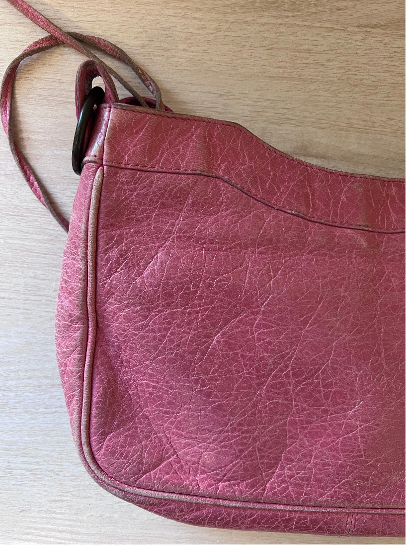 Balenciaga Pink Leather Classic Hip Crossbody Bag