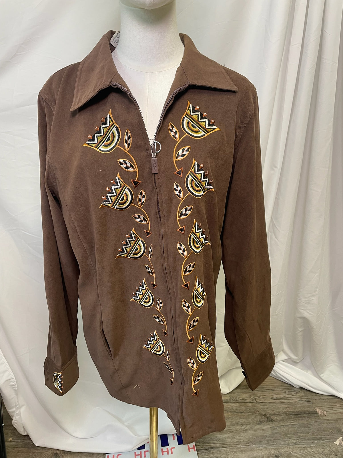 Bob Mackie Embroidered Jacket & Pants Set