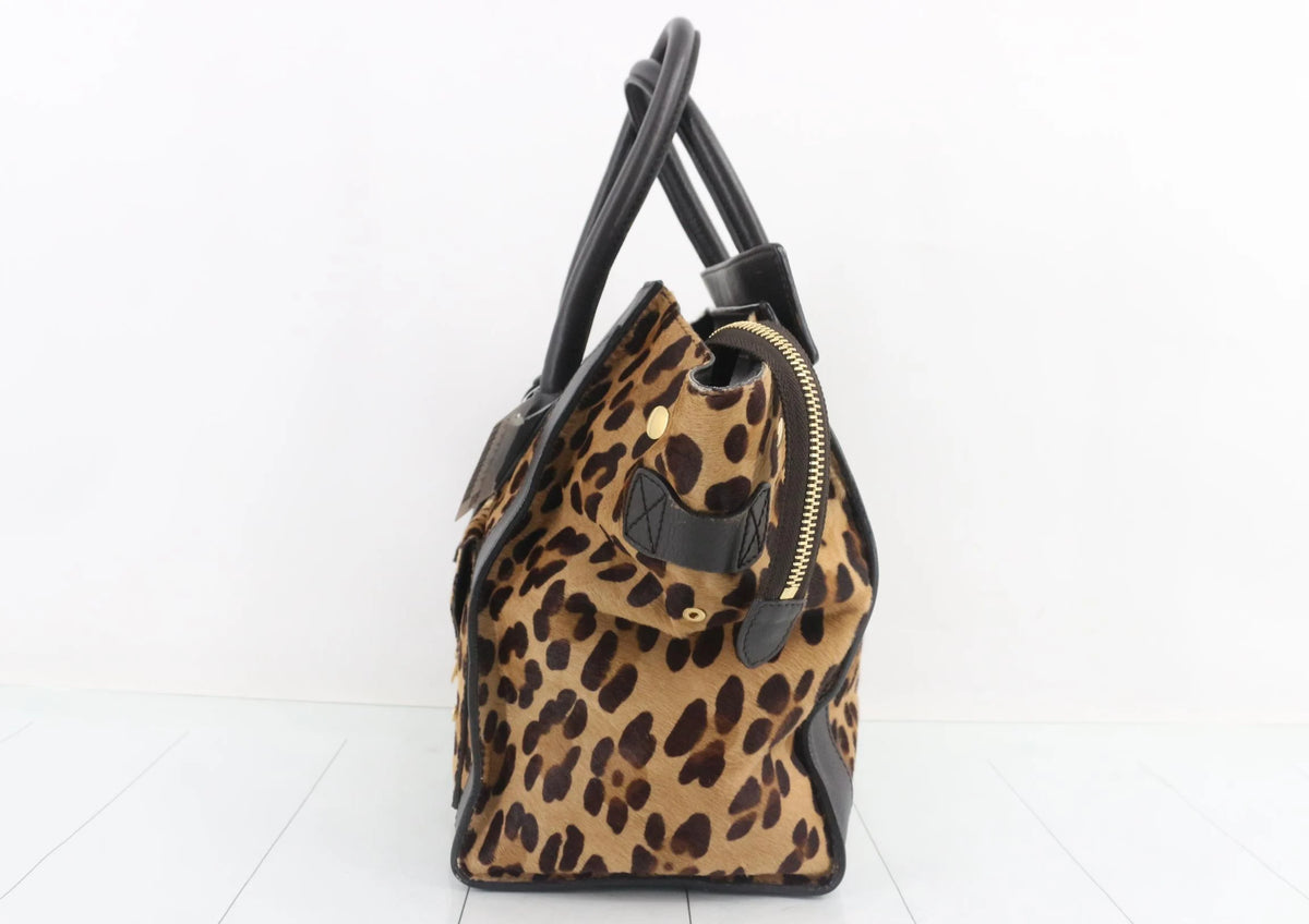 Céline Leopard Calf Hair Luggage Tote - Phoebe Philo Era