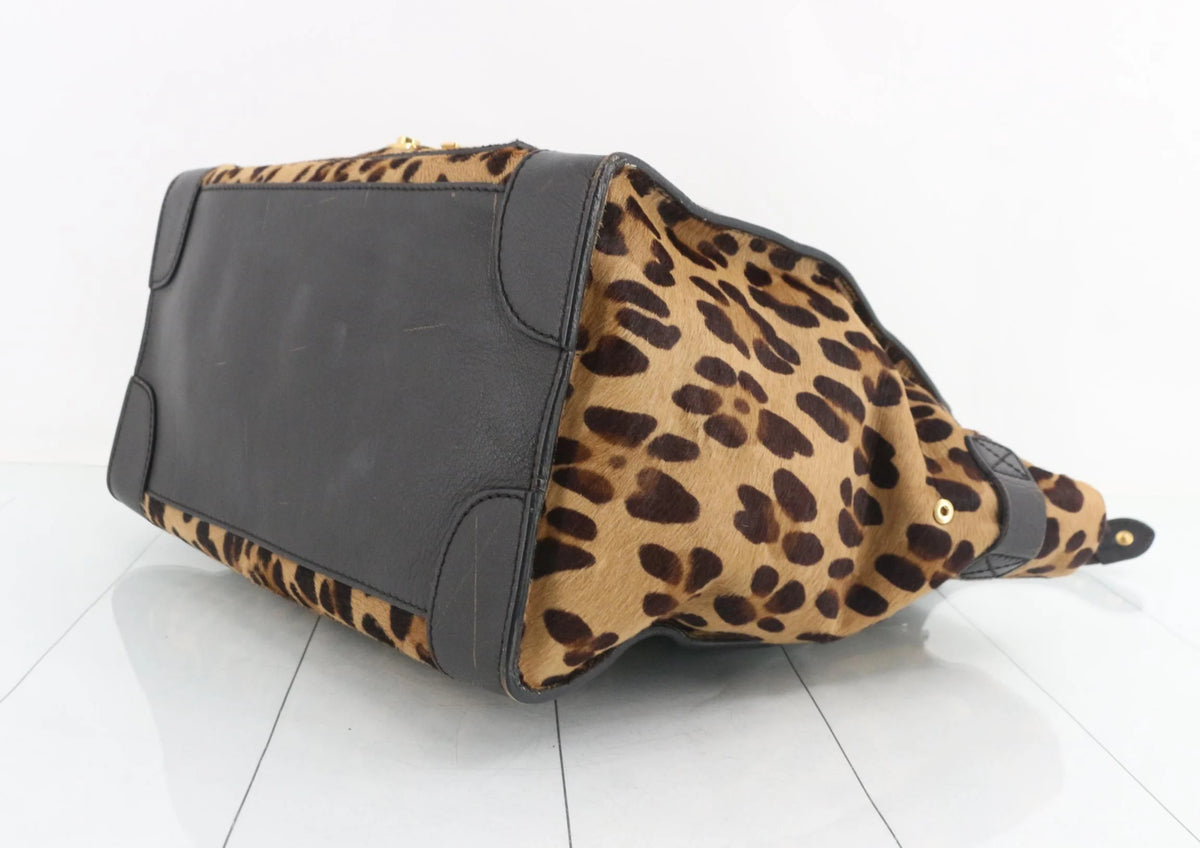 Céline Leopard Calf Hair Luggage Tote - Phoebe Philo Era