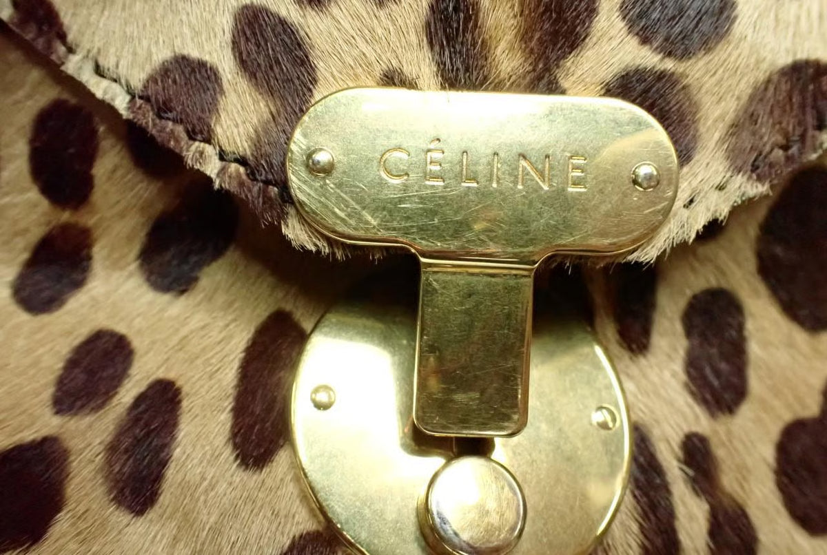 Céline Leopard Calf Hair Luggage Tote - Phoebe Philo Era