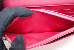 Chanel Pink Camellia Wallet on Chain in Embossed Patent Leather