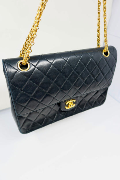 Chanel Classic Double Flap Black Matelassé Lambskin