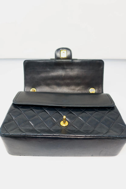 Chanel Classic Double Flap Black Matelassé Lambskin