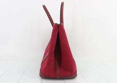 Hermès Garden Party Canvas Tote in Rouge H