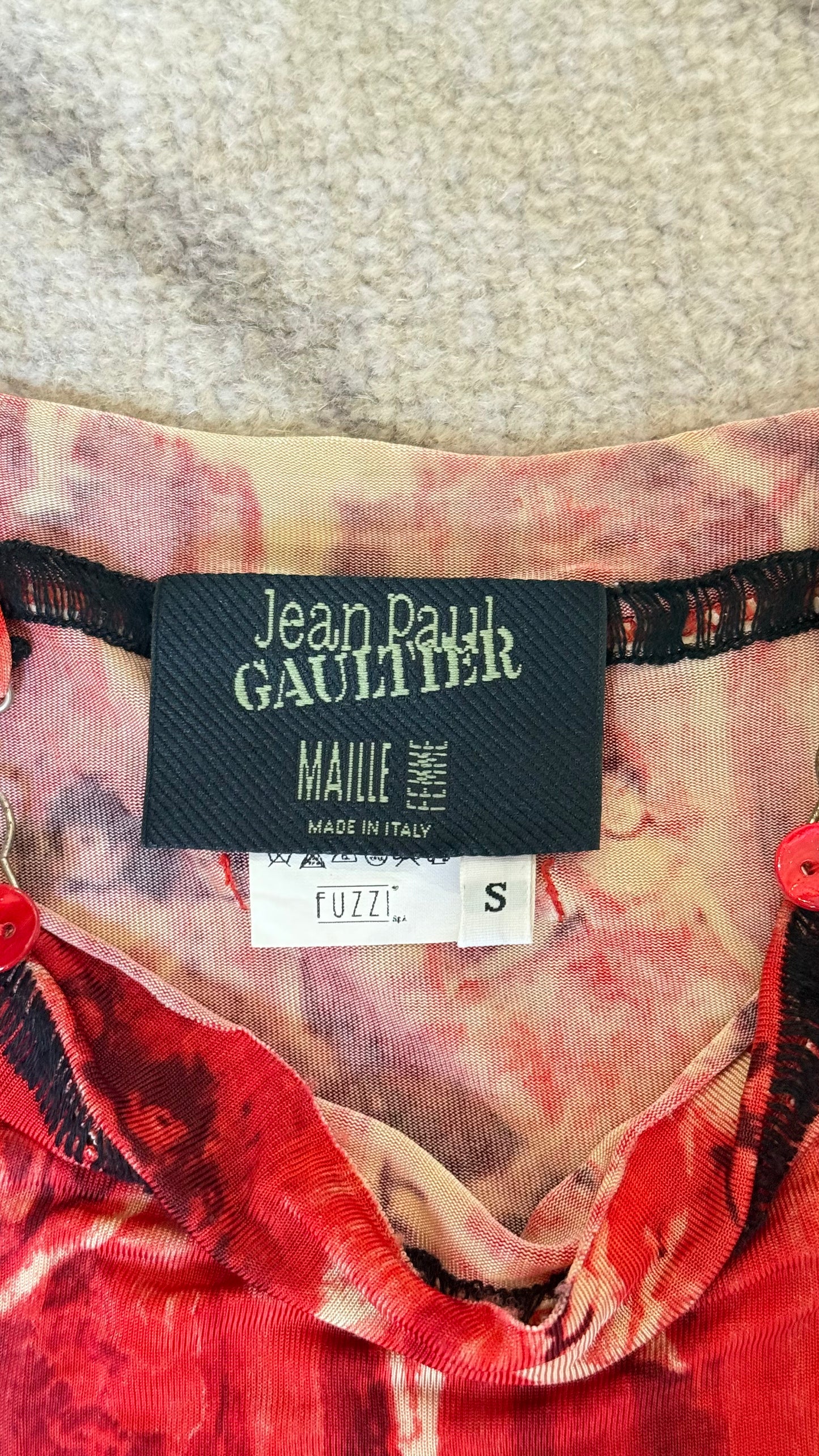 2004 JPG (Jean Paul Gaultier) ballerina print mini dress