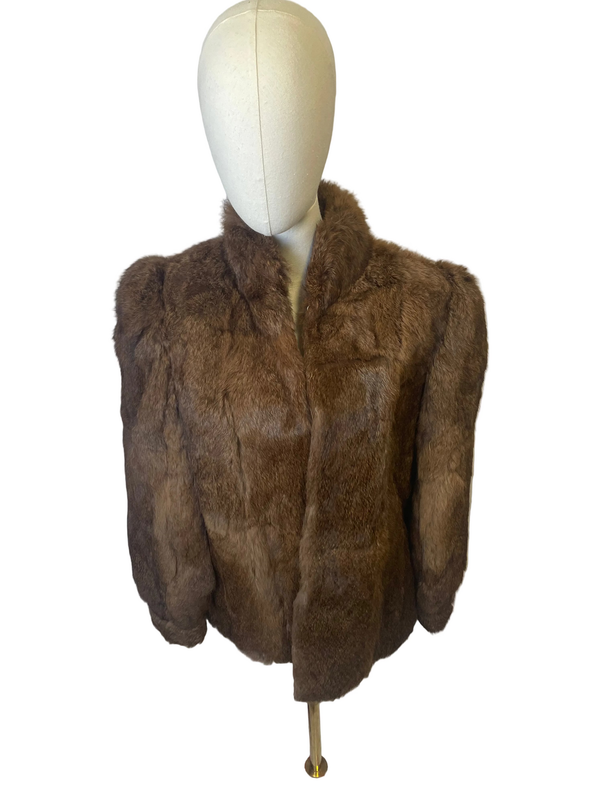 Vintage Brown Rabbit Fur Coat